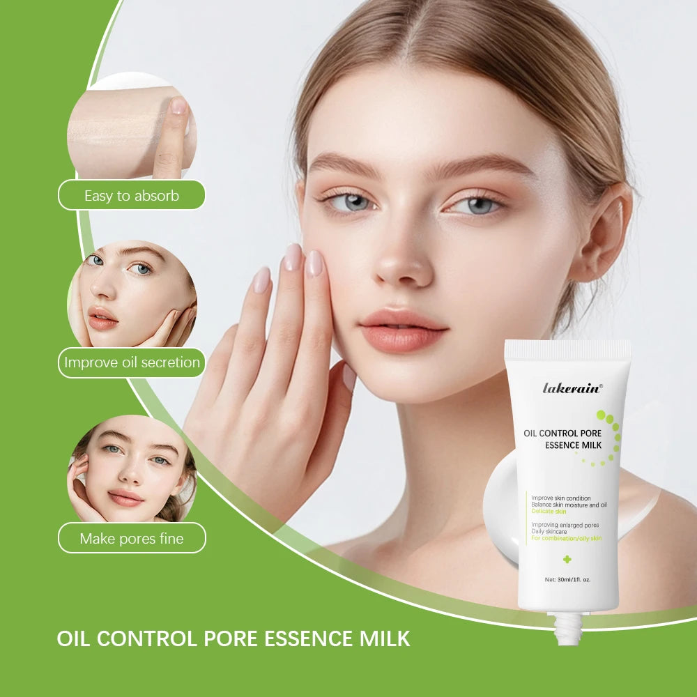 30ml Oil Control Pore Essence Milk Smoothes Pores And Moisturizes Skin With A Refreshing Non-greasy Essence Skin Care Products Oasis Select