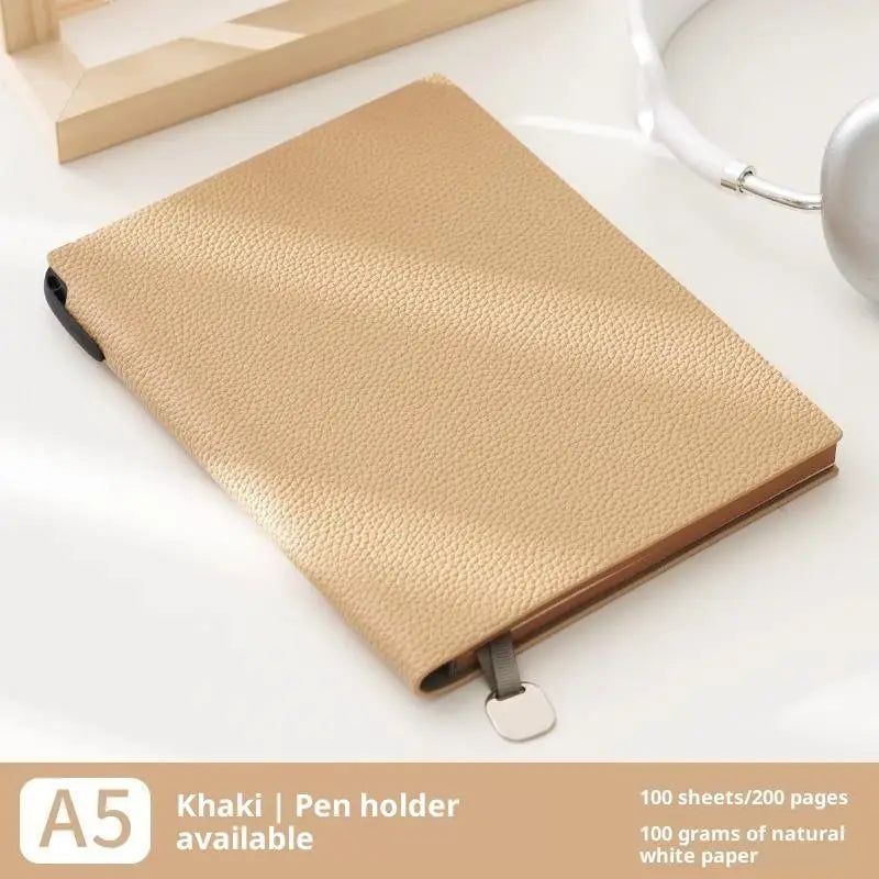 1pcs Business Notebook B5 A5 A6 Thick Leatherette Business Notebook Office Notepad Soft Cover Litchi Pattern Journal for Work Oasis Select A6