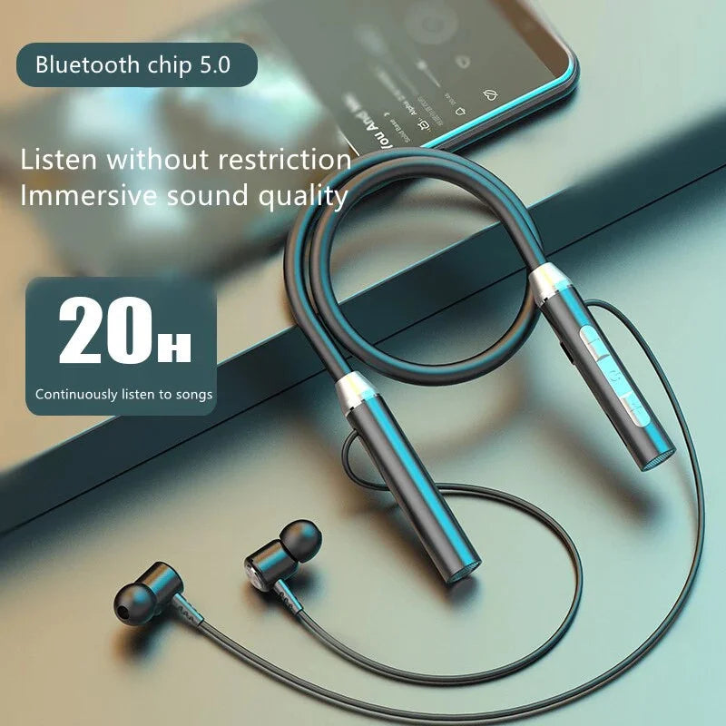 Bluetooth Earphones Wireless Headphones Magnetic Sport Neckband Neck-hanging TWS Earbuds Wireless Blutooth Headset with Mic Game Oasis Select