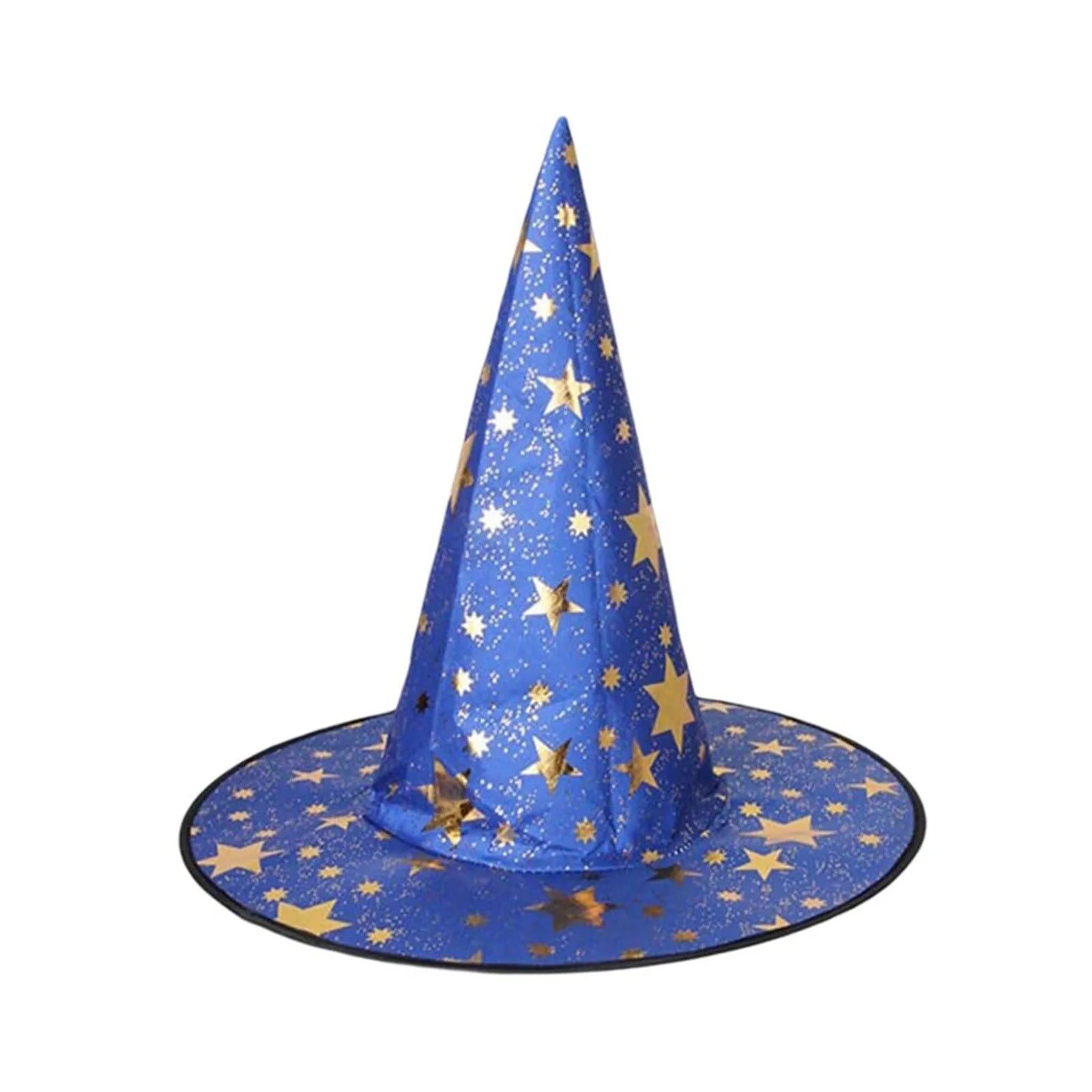 Halloween Hat Children Adult Masquerade Dress Up Magician Bronzing Wizard Pentagram Hat Halloween Party Witch Hat Favor Oasis Select Blue One Size