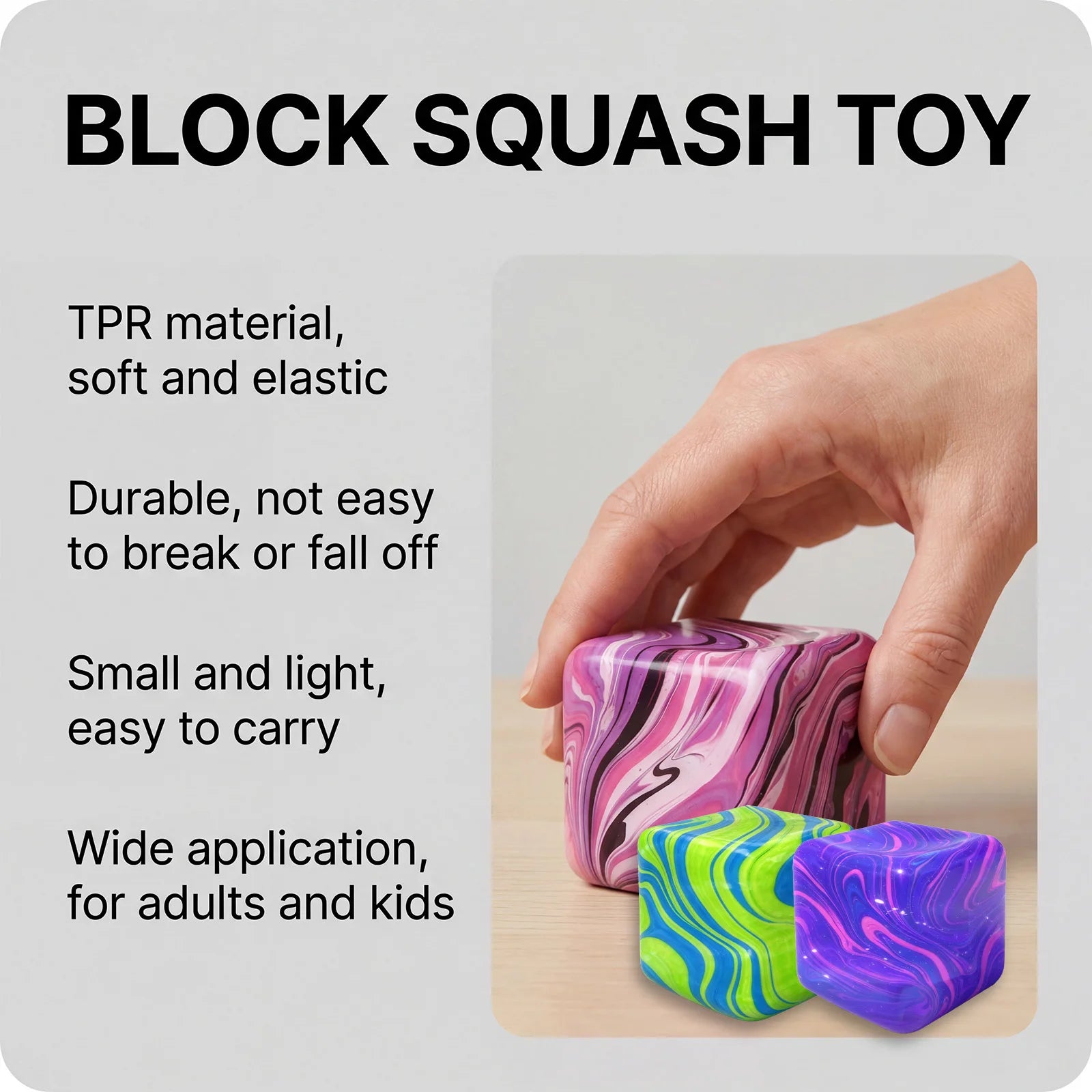 Squishy Cube Fidget Toy – Soft Slow Rebound Squeeze Toy Fidget Squeeze Toy Oasis Select