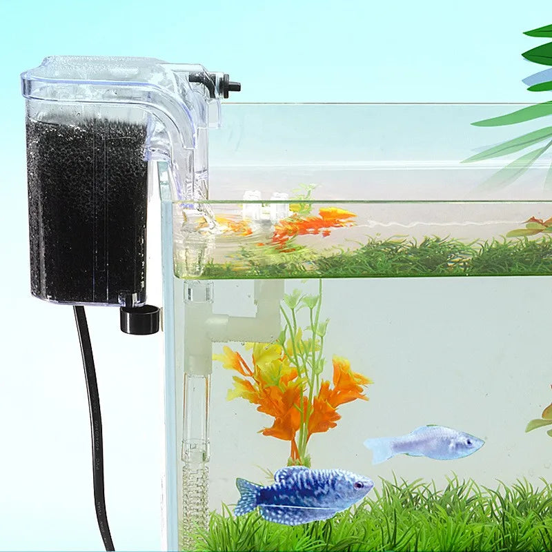 External Aquarium Fish Tank Filter Waterfall Filter Pure Water Pump Hanging Fish Tank Wall-mounted Water Aquarium Accessories Oasis Select A