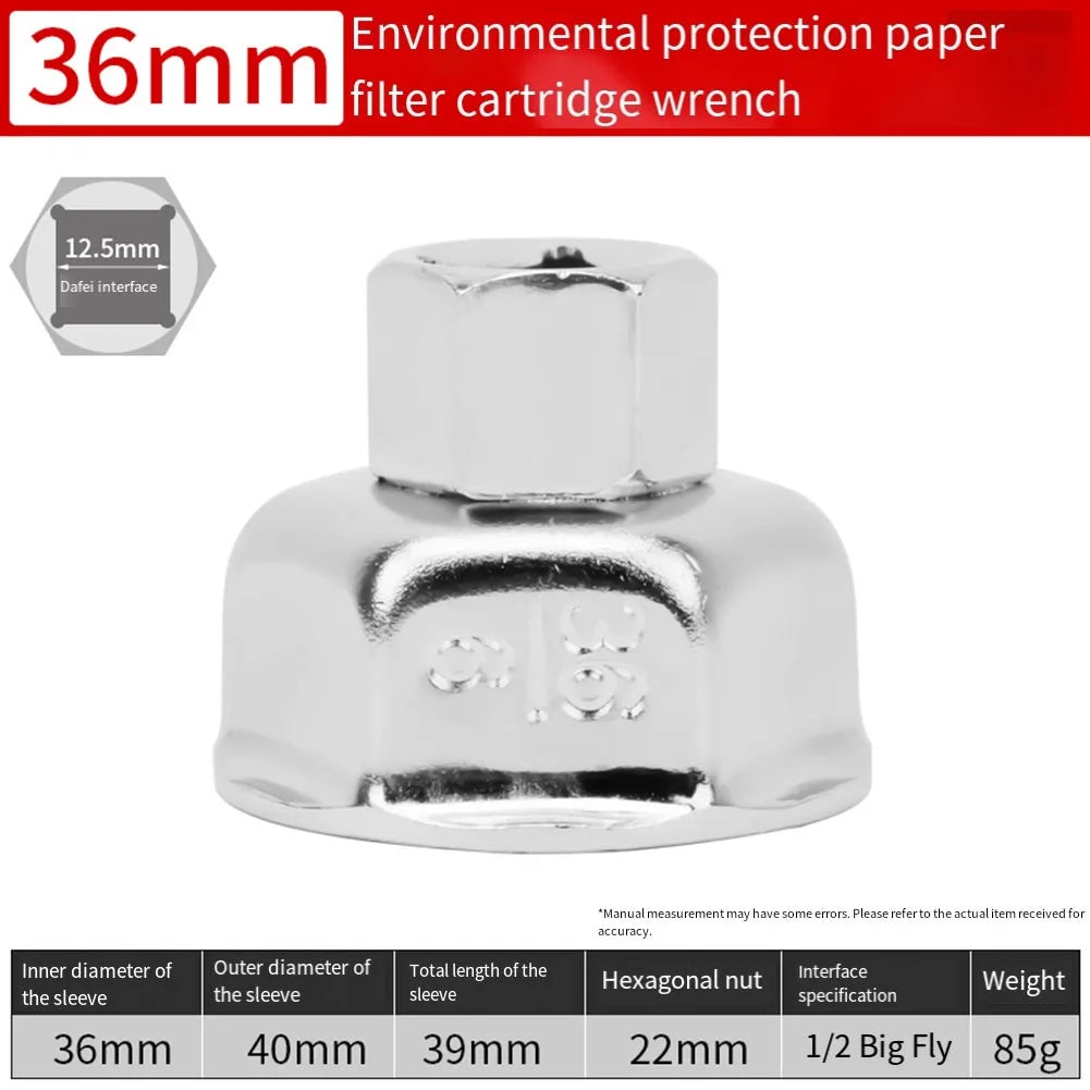 64mm-89mm End Cap Machine Filter Removal Tool 1/2inch Square Drive Oil Filter Remove Tool Machine Filter Hand Tool Oasis Select 36mm 6
