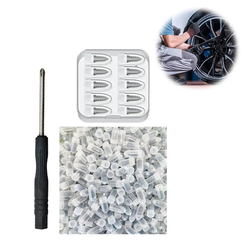 Vacuum Car Tyre Repair Rubber Nail Set Universal Tire Screw Tubeless Repair Tools Kit Car Motorcycle Truck Accessories Oasis Select