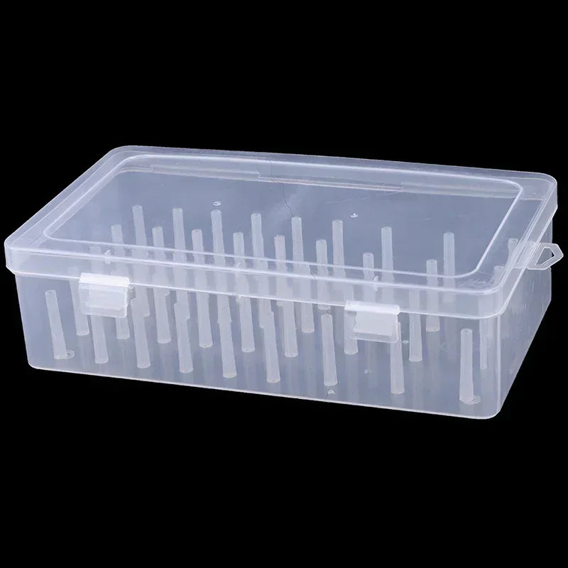 New Sewing Thread Box 42 Pieces Spools Bobbin Carrying Case Container Holder Craft Spool Organizing Case Sewing 24 Spools Oasis Select White