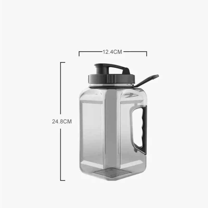 2.4L Large Capacity Fitness Water Bottle,BPA Free Portable Sports Bottle for Camping Gym Cycling,Men's Plastic Water Bottle Oasis Select