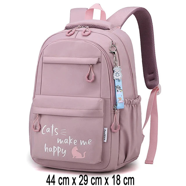 Kawaii Girls School Backpack – Cute Pink Waterproof Kids Bag