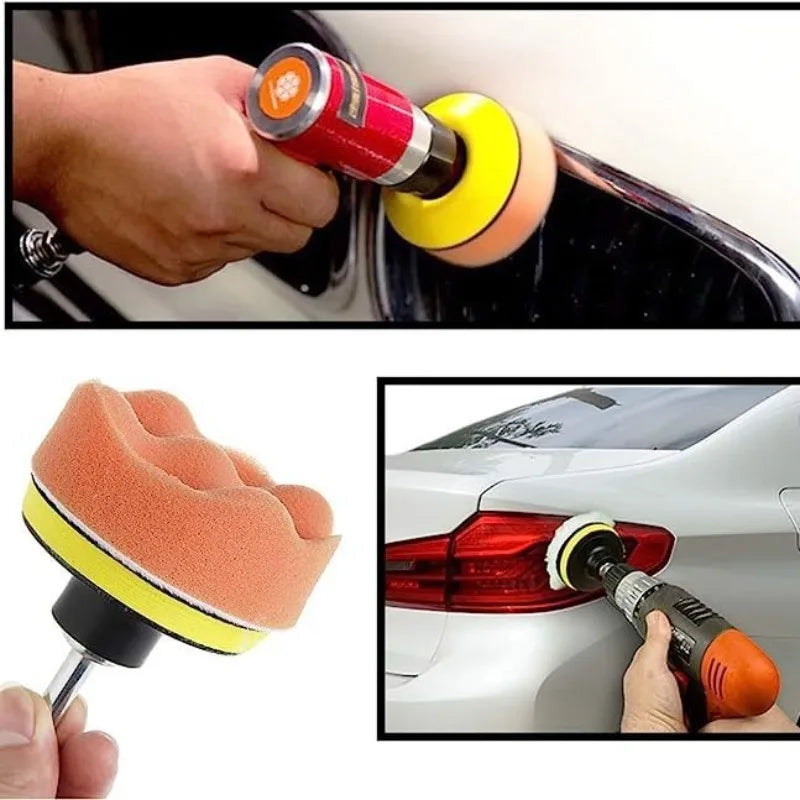 11PCS 3/5/7 Inch Polishing Pads Car Drill Bits Sponge Wool Polishing Pads Car Buffer Polisher for Sanding, Waxing, Sealing Glaze Oasis Select