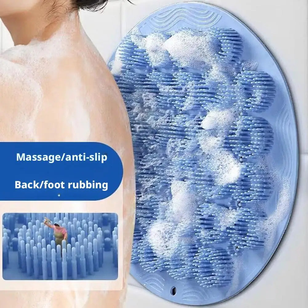 Silicone Shower Foot & Back Scrubber Mat with Suction Cup Bath Scrubber Mat Oasis Select