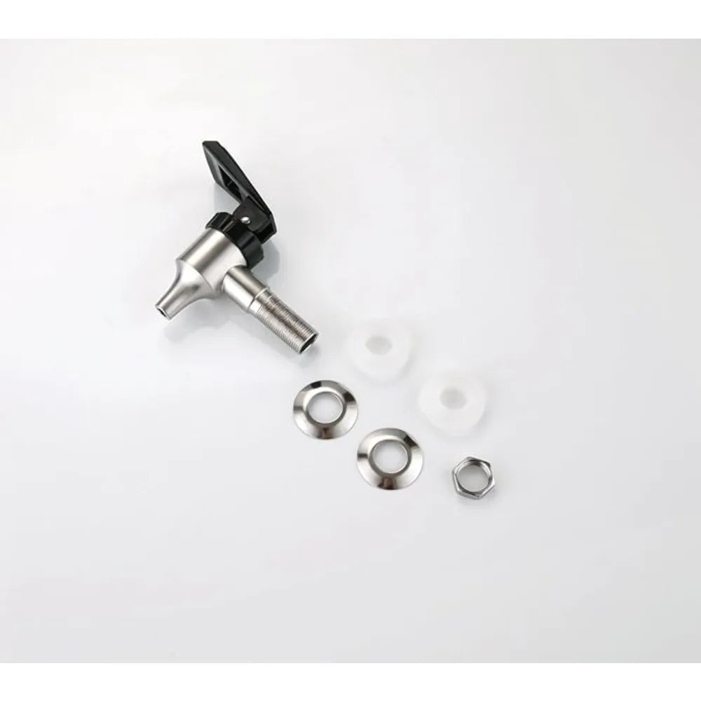 1PC 304 Stainless Steel Wine Barrel Bibcock Glass Jar Ceramic Wine Jar Fixed Water Nozzle Single Handle With Filter Valve Switch Oasis Select