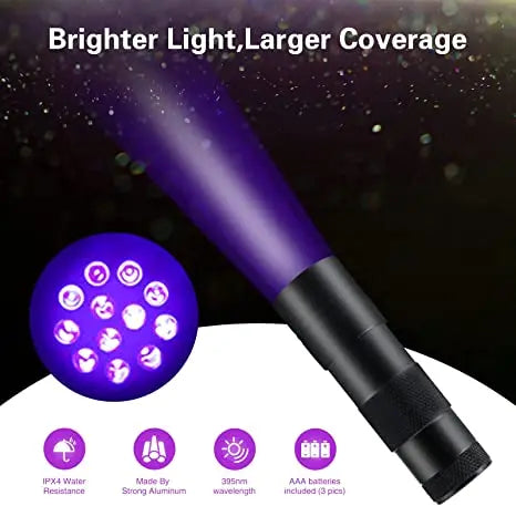 POCKETMAN 395nm UV Black Light Flashlight | Pet Stain Detector