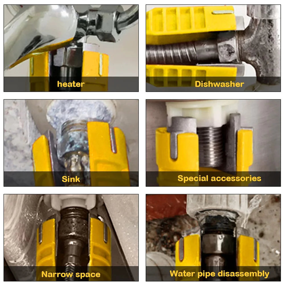 Sink Bathroom Wrench Plumbing Installation Tool Household Water Pipe Faucet Vegetable Basin Angle Valve Sink Maintenance and Dis Oasis Select