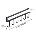 1pc hanging toilet paper holder black/white household storage rack roll paper holder towel rack kitchen bracket Oasis Select black