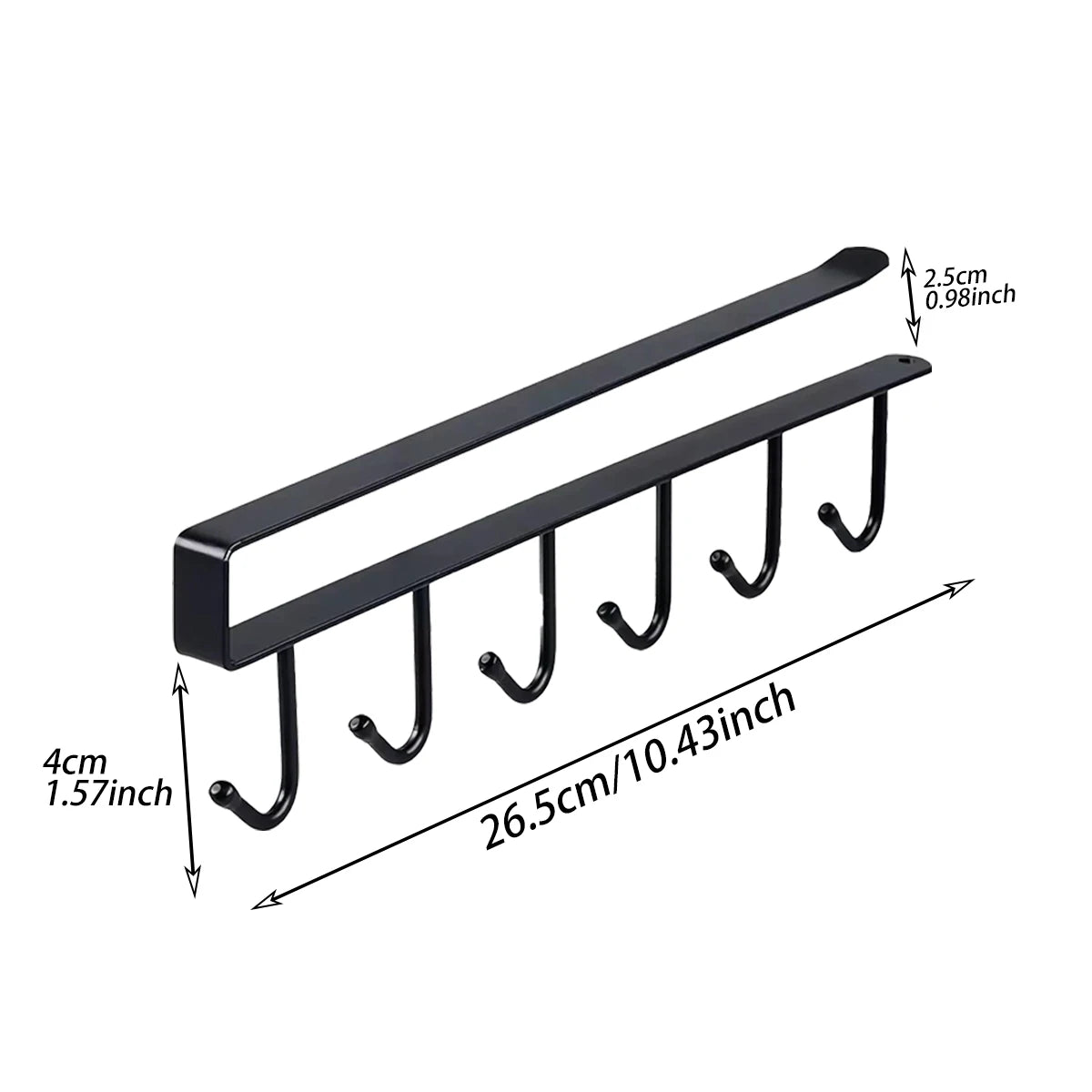 1pc hanging toilet paper holder black/white household storage rack roll paper holder towel rack kitchen bracket Oasis Select black
