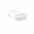4Pcs Airtight Freezer Fresh-Keeping Box Microwave Safe 350/800ml Refrigerator Organizer Box Stackable White Oasis Select 350ml No paper card