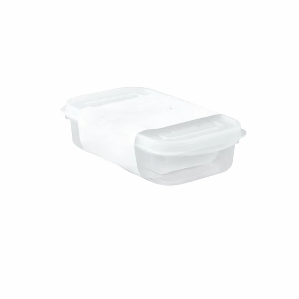 4Pcs Airtight Freezer Fresh-Keeping Box Microwave Safe 350/800ml Refrigerator Organizer Box Stackable White Oasis Select 350ml No paper card