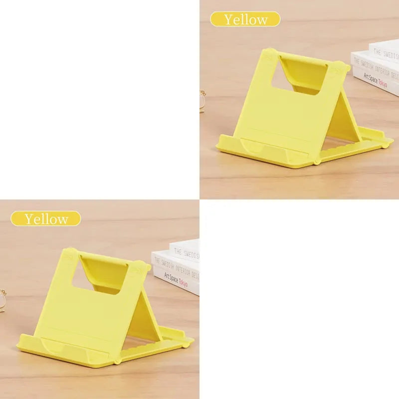 1/2/3/4pcs Table Phone Holder Folding Bracket Adjustable Desktop Stand Universal Phone Tablet Stand For IPad IPhone Samsung Oasis Select 2pcs Yellow