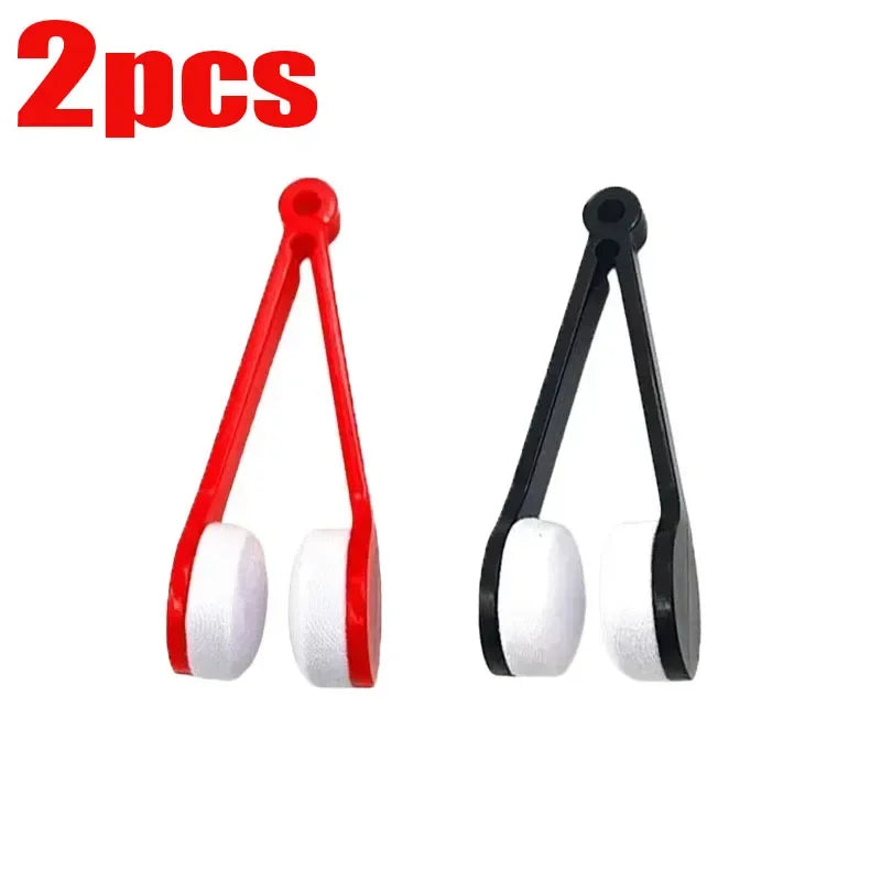 1-10pcs Glasses Cleaning Wiper Portable Multi Functional Mini Glasses Cleaning Brush Sunglasses Glasses Microfiber Wiping Tool Oasis Select Red Black 2pcs