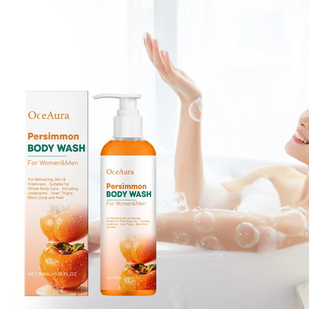 OceAura Persimmon Shower Gel – Odor Control & Brightening Body Wash Oasis Select Whitening