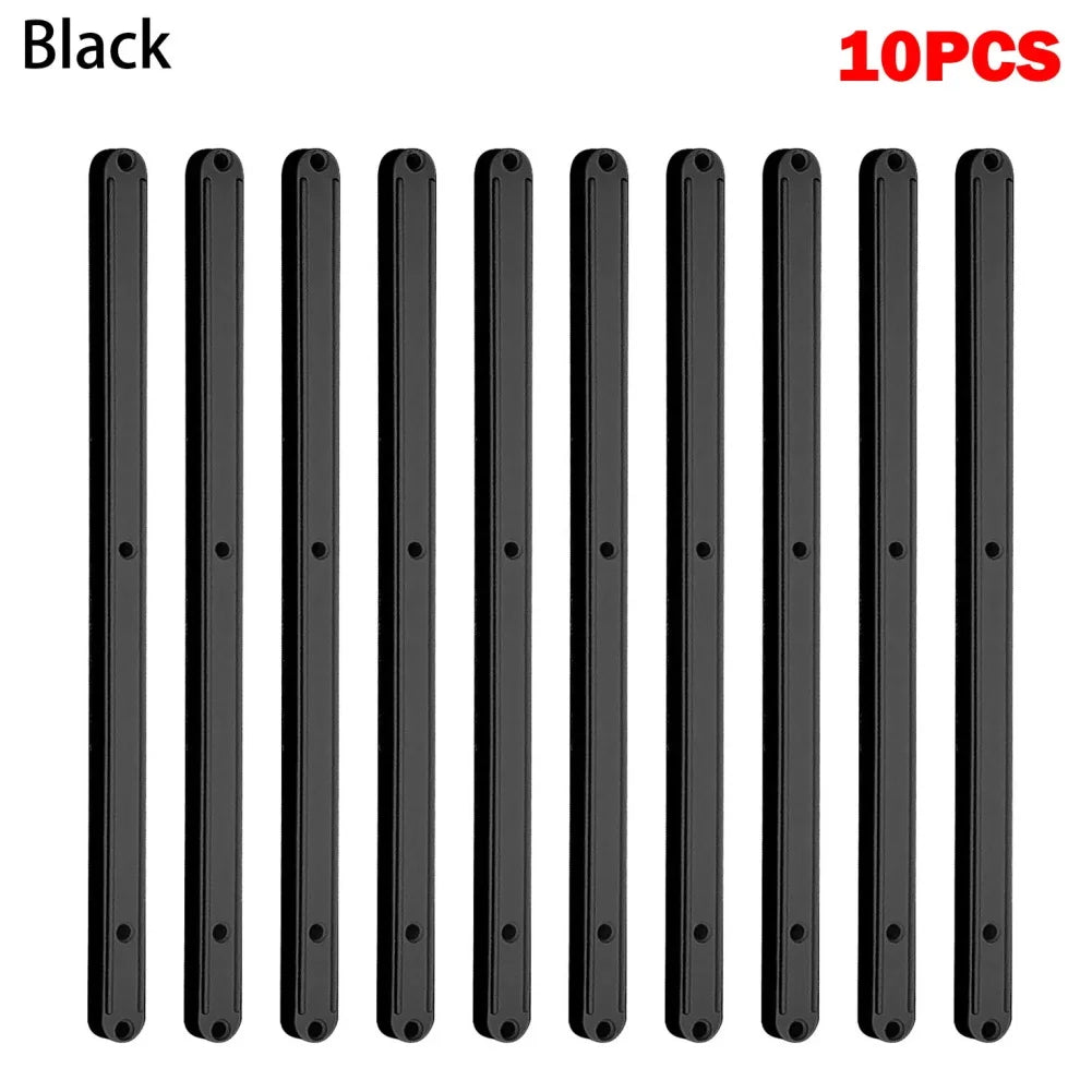 10-Pack 298mm Plastic Drawer Slide Runners – Wardrobe Guide Rails Drawer Slide Runners Oasis Select Black