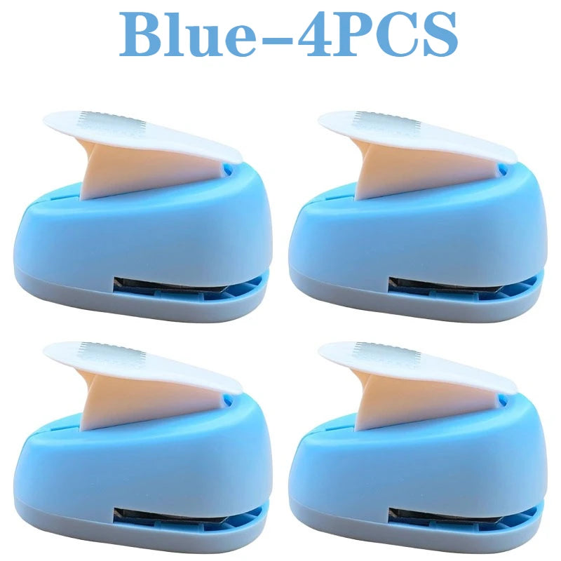 1/2/4PCS Creative Stamp Embossing Press Seal Shaped Decor Cutter for Scrapbooking Card Making Office Supplies and Gift Crafting Oasis Select Blue-4PCS