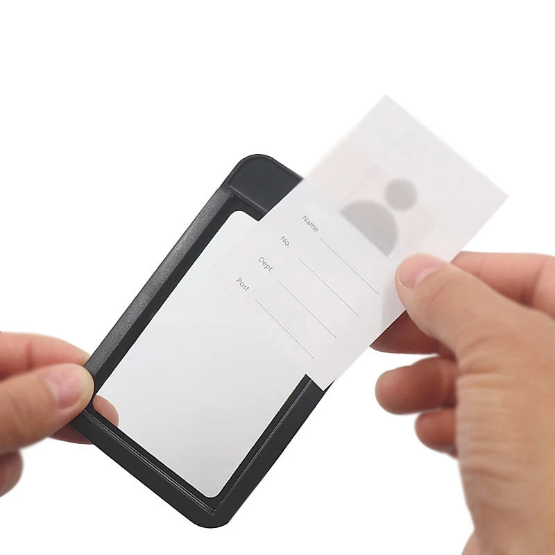 Retractable Slide Cover ID Card Holder & Badge Sleeve