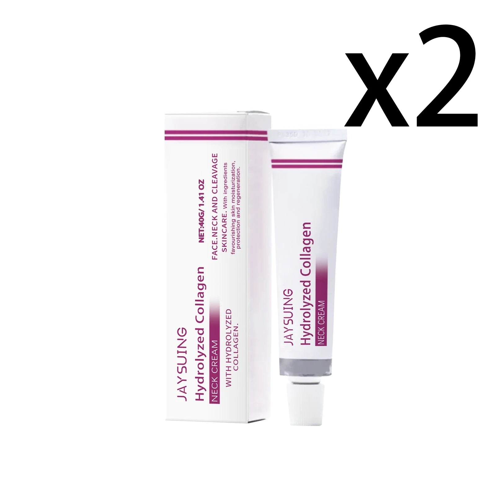 Hydrolyzed Collagen Neck Cream Firming Delaying Aging Increase Skin Elasticity Reduce Fine Lines Moisturizing Neck Care Lotion Oasis Select 2x40g 1 40g