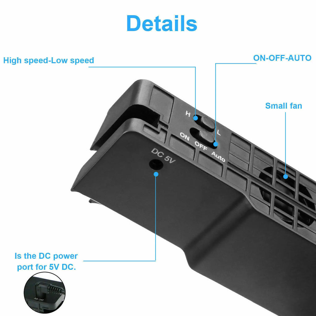 PS4 / PS4 Pro / PS4 Slim Cooling Fan | USB Turbo Cooler DC 5V