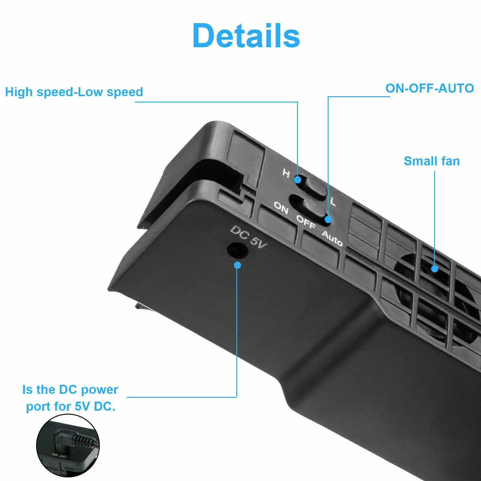 PS4 / PS4 Pro / PS4 Slim Cooling Fan | USB Turbo Cooler DC 5V