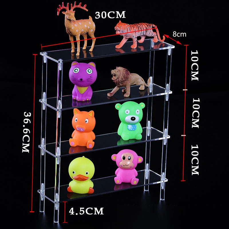 4-Tier Acrylic Display Shelf for Figures, Jewelry & Collectibles