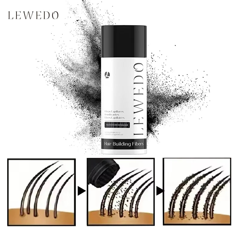 LEWEDO Keratin Hair Fiber Powder 25g – Instant Volume & Thickness