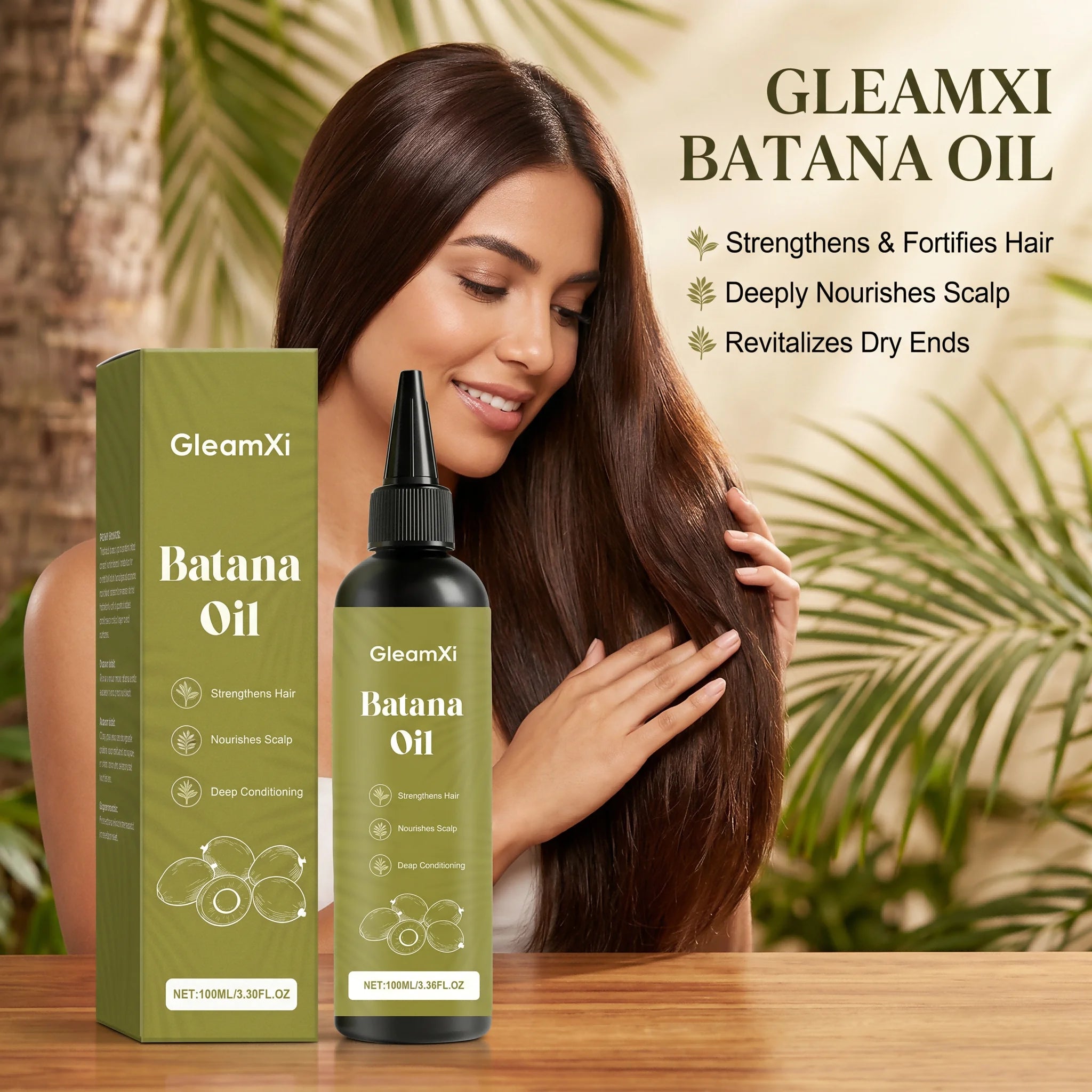 Batana Oil Hair Strengthening Oil,Scalp Nourishing & Deep Conditioning Dry,Damaged Hair Anti Frizz Repairing Hair Care Oasis Select