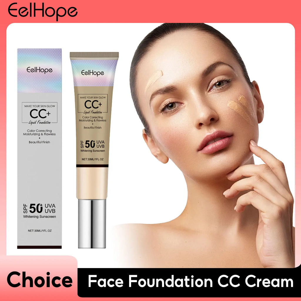 Concealer Face Base CC Cream Natural Concealer Oil Control Moisturize Sunscreen Liquid Foundation Full Coverage Makeup Cosmetics Oasis Select
