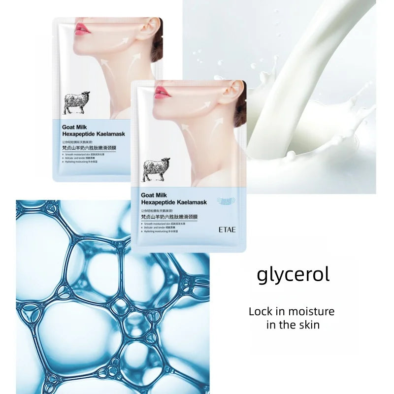 Sadoer Hyaluronic Acid Collagen Neck Mask – 10 Pcs Set Neck Sheet Mask Oasis Select