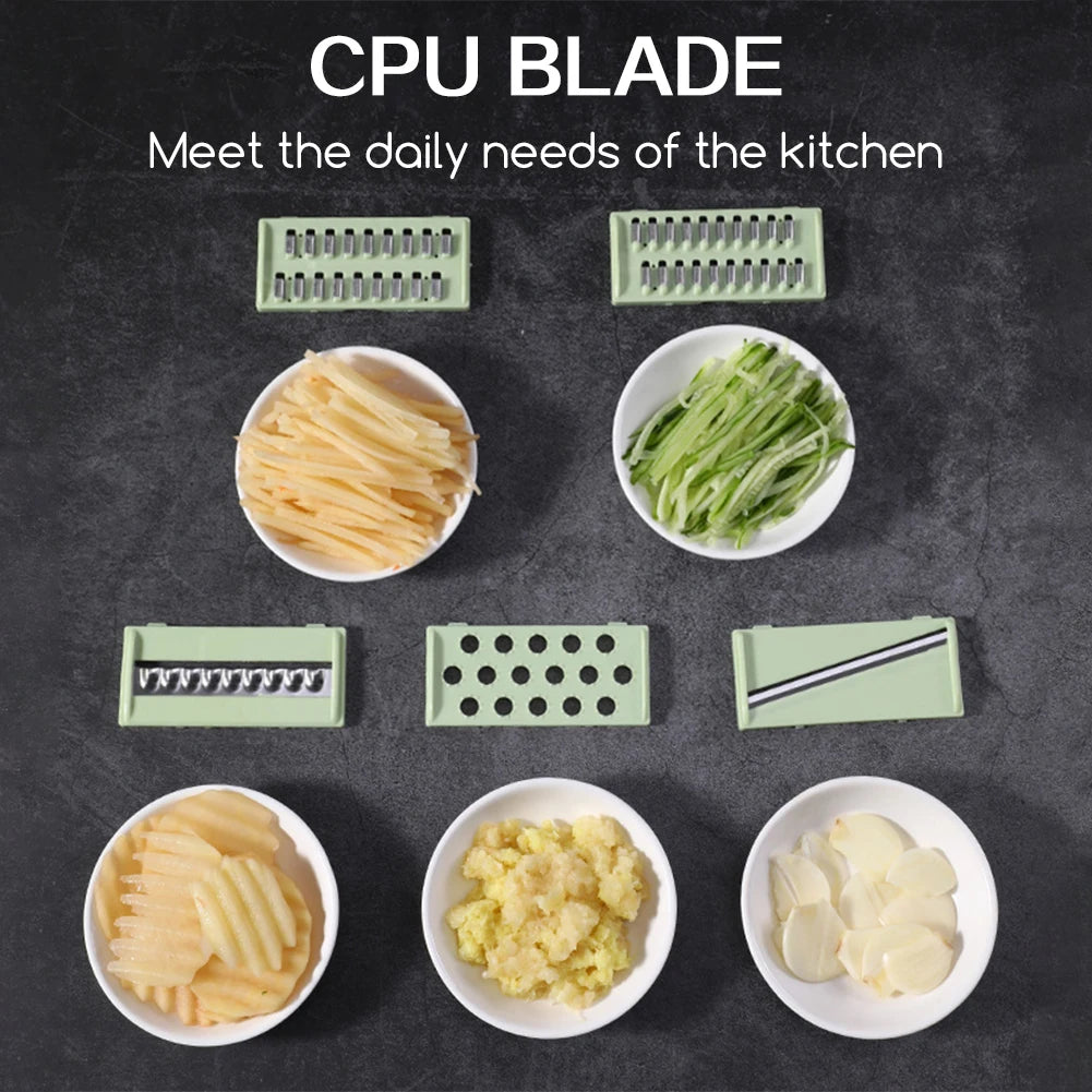 5-in-1 Stainless Steel Vegetable Slicer Chopper & Cutter