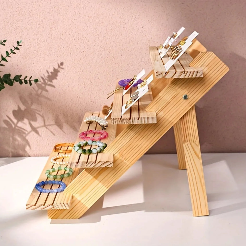 Wooden display rack, ear stud rack, perfume, jewelry, ear ring storage rack, desktop small commodity display rack Oasis Select