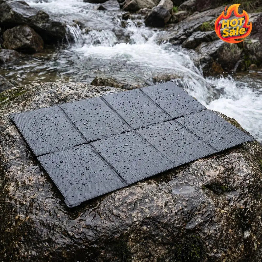 8Folds Sun-Powered Panels with USB-A and USB-C Ports Monocrystalline Silicon Solaring Chargers IPX6 Waterproof for Camping Light Oasis Select