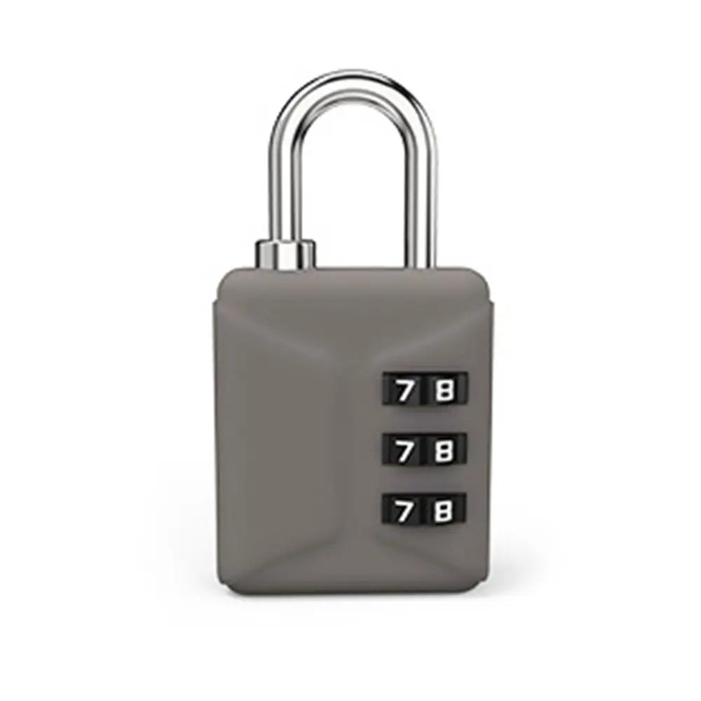 Backpack Zipper Lock Mini Password Padlock Trolley Case Password Lock Student Dormitory Cabinet Password Lock Oasis Select Grey