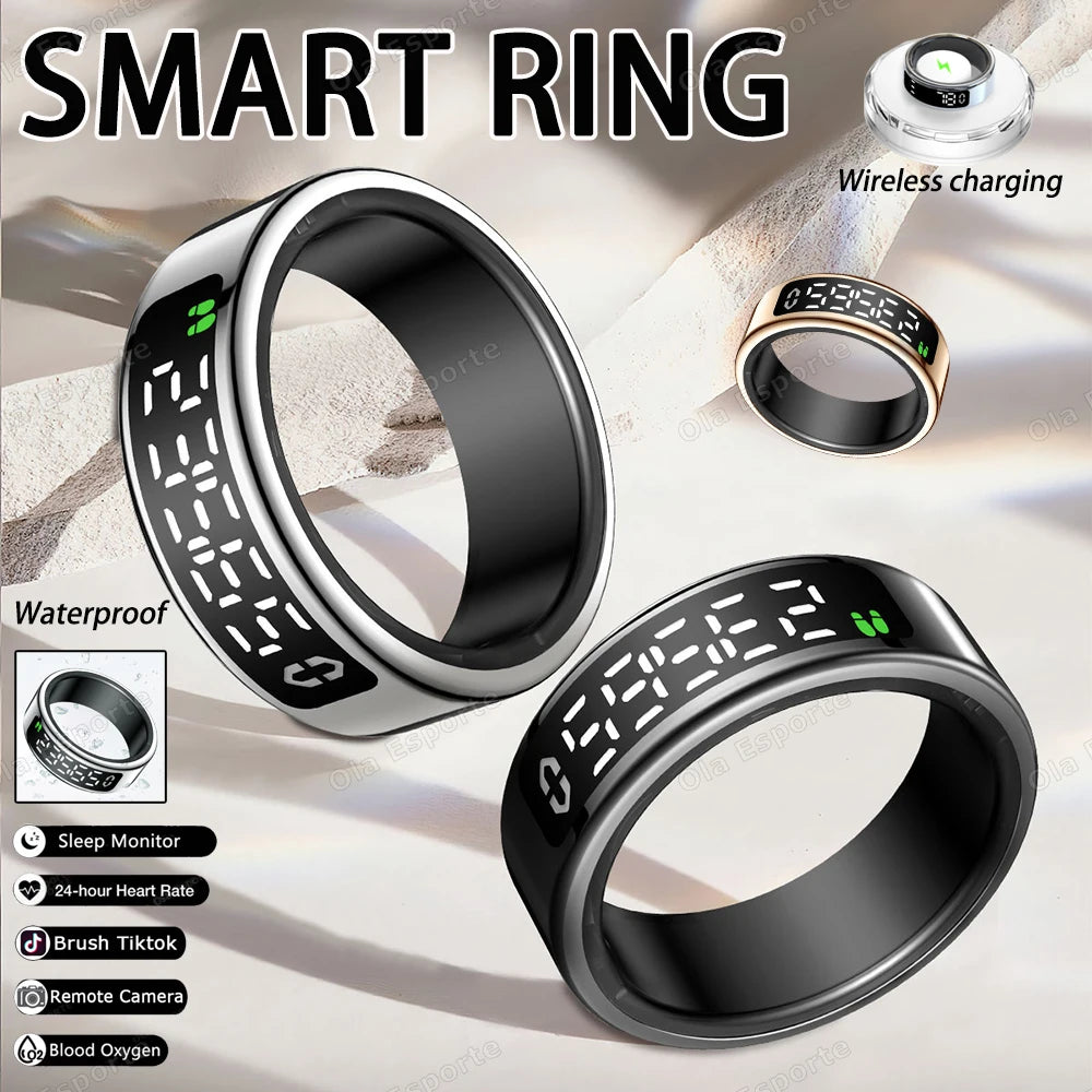 Smart Ring Display – Heart Rate, Sleep & Gesture Control 5ATM