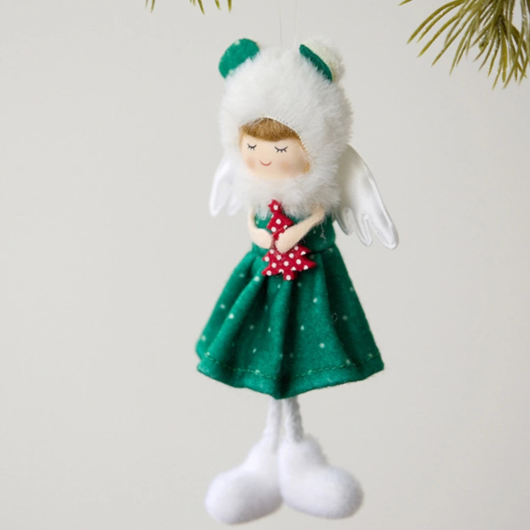 Cute Girl Angel Christmas Pendant Xmas Tree Hanging Ornaments Christmas Decorations For Home Christmas Dolls Kids Gift Navidad Oasis Select