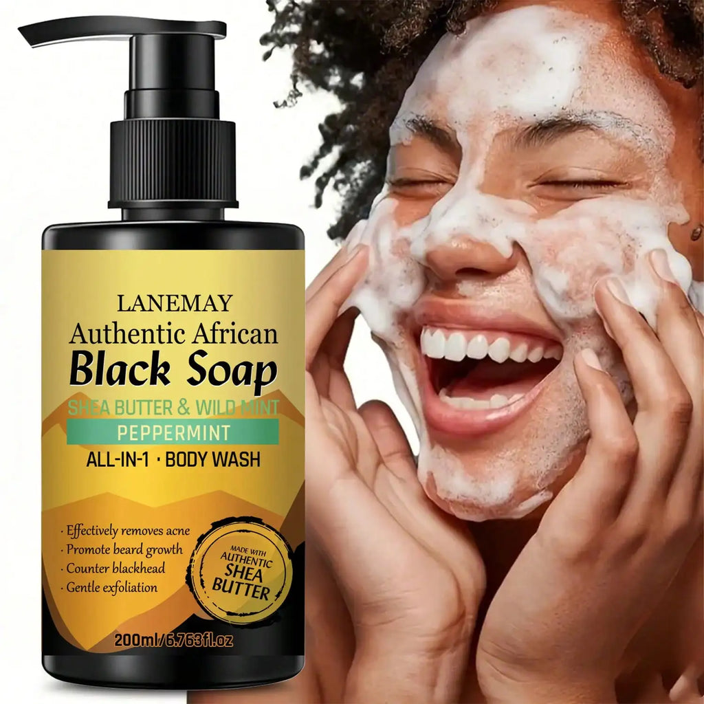 African Black Soap Body Wash – Cleanse, Balance & Brighten