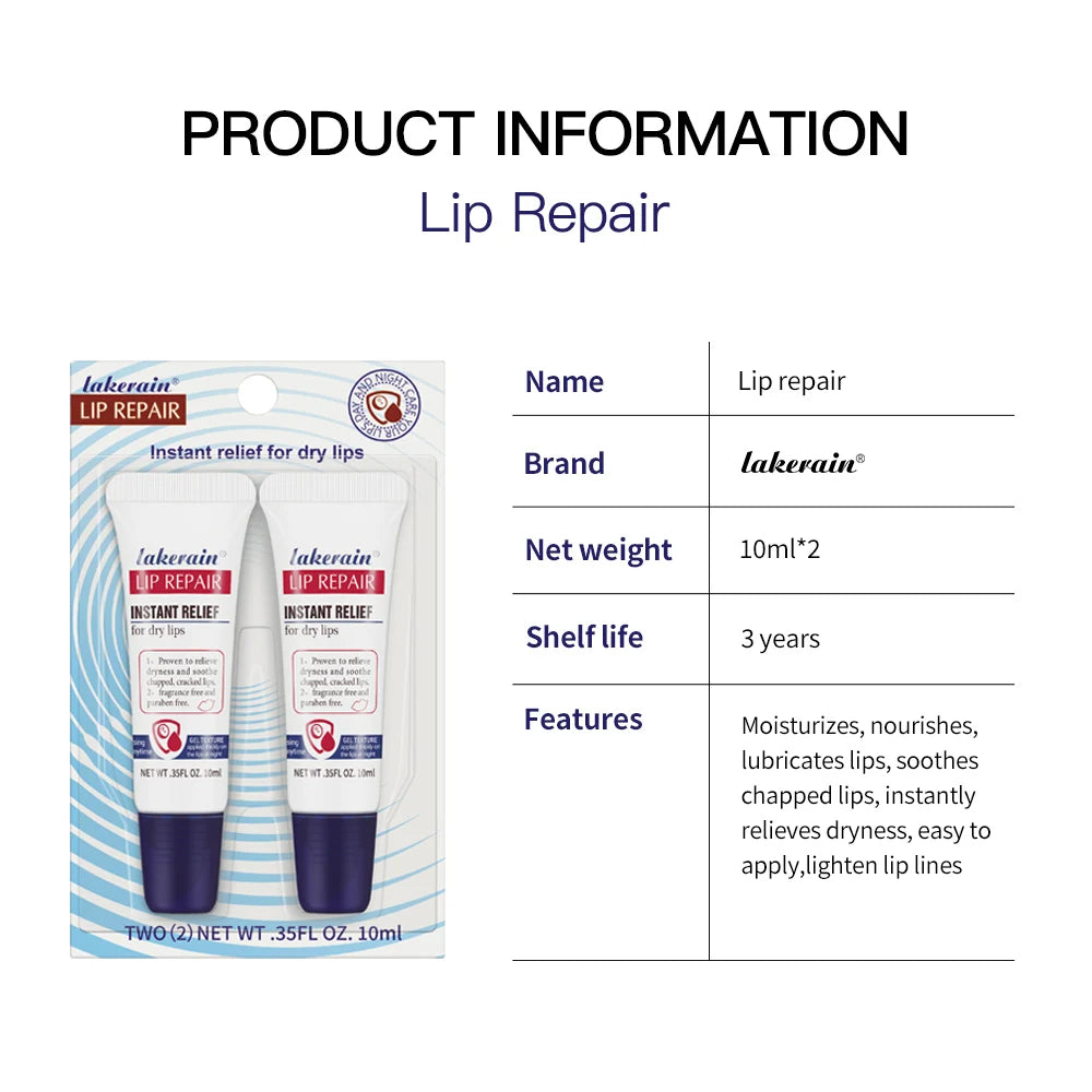 Moisturizing Lip Repair Gel Balm – Paraben Free 2-Pack