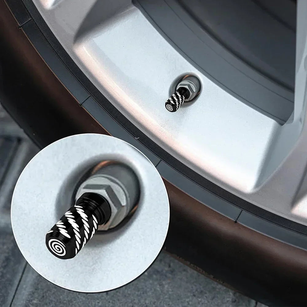 4Pcs Tire Valve Stem Cap Cover Metal Tire Air Caps Corrosion Resistant Leak-Proof Wheel Tyre Stem Covers for Car Motorcycle Bike Oasis Select