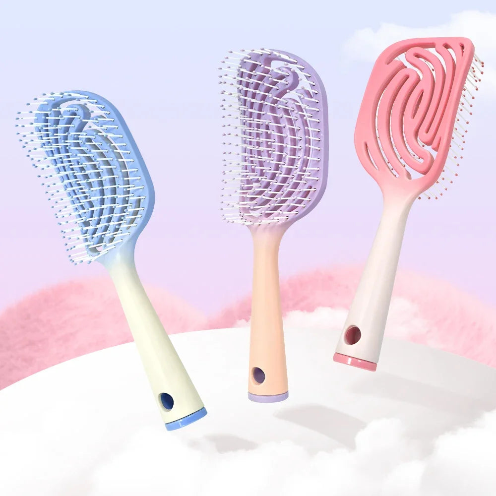 Hollow Hair Brush – Anti-Static Scalp Massage, All Hair Types Hair Brush Oasis Select