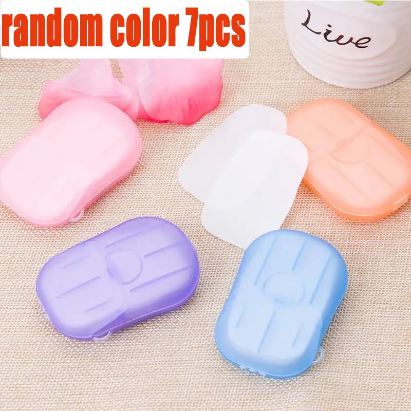 1-10pcs Portable Soap Paper Disposable Soap Paper Flakes Washing Cleaning Hand for Kitchen Toilet Outdoor Travel Camping Hiking Oasis Select random 7pcs