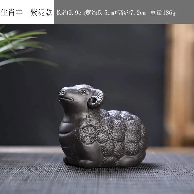 Zisha Twelve Zodiac Creative Tea Pet Ornaments Nurturable Play