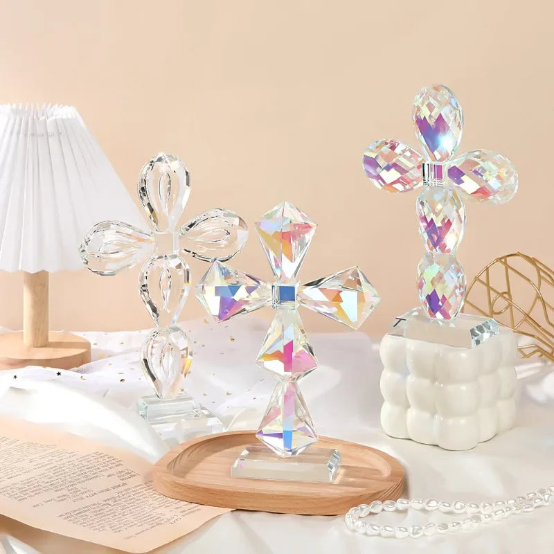 European Crystal Crafts, Creative Furniture, High-quality Colorful Cross Glass, Hotel Living Room Decorations Oasis Select