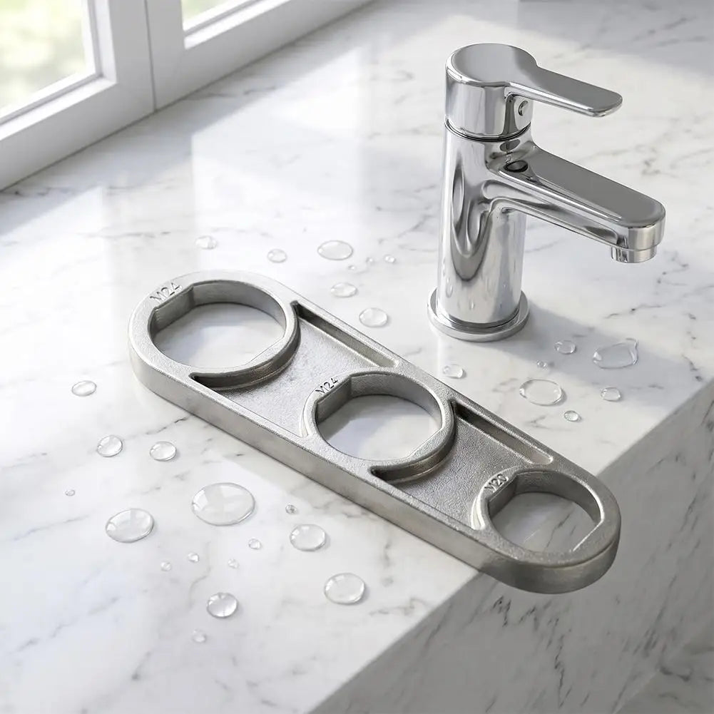 6 In 1 Faucet Wrench Aerator Removal Tool Universal Bubbler Spout Disassembly Key Kitchen Bathroom Plumber Maintenance Tool Oasis Select