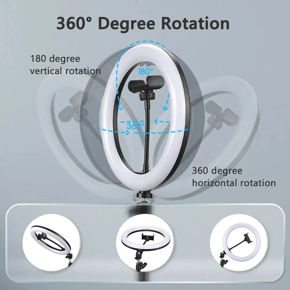 VeFly 10-Inch LED Ring Light | Bi-Color USB Selfie & Streaming