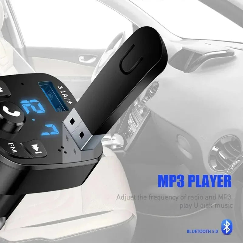 1/2/3/4/5/6pcs Car Bluetooth FM Transmitter Modulator Dual USB Charger Hands-Free Wireless Audio For Car FM Radio Music Player Oasis Select